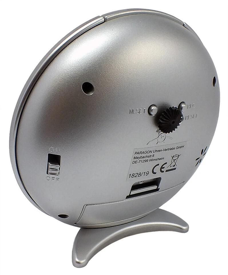 Atlanta Radio Sveglia Quarzo Color Argento Quadrante Bianco Plastica - Immagine 3 di 3