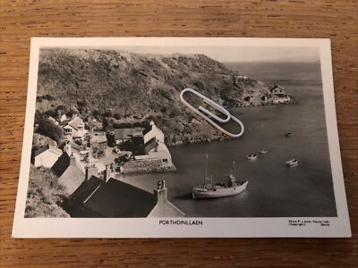 Porthdinllaen Elevated Harbour View RPPC Unposted