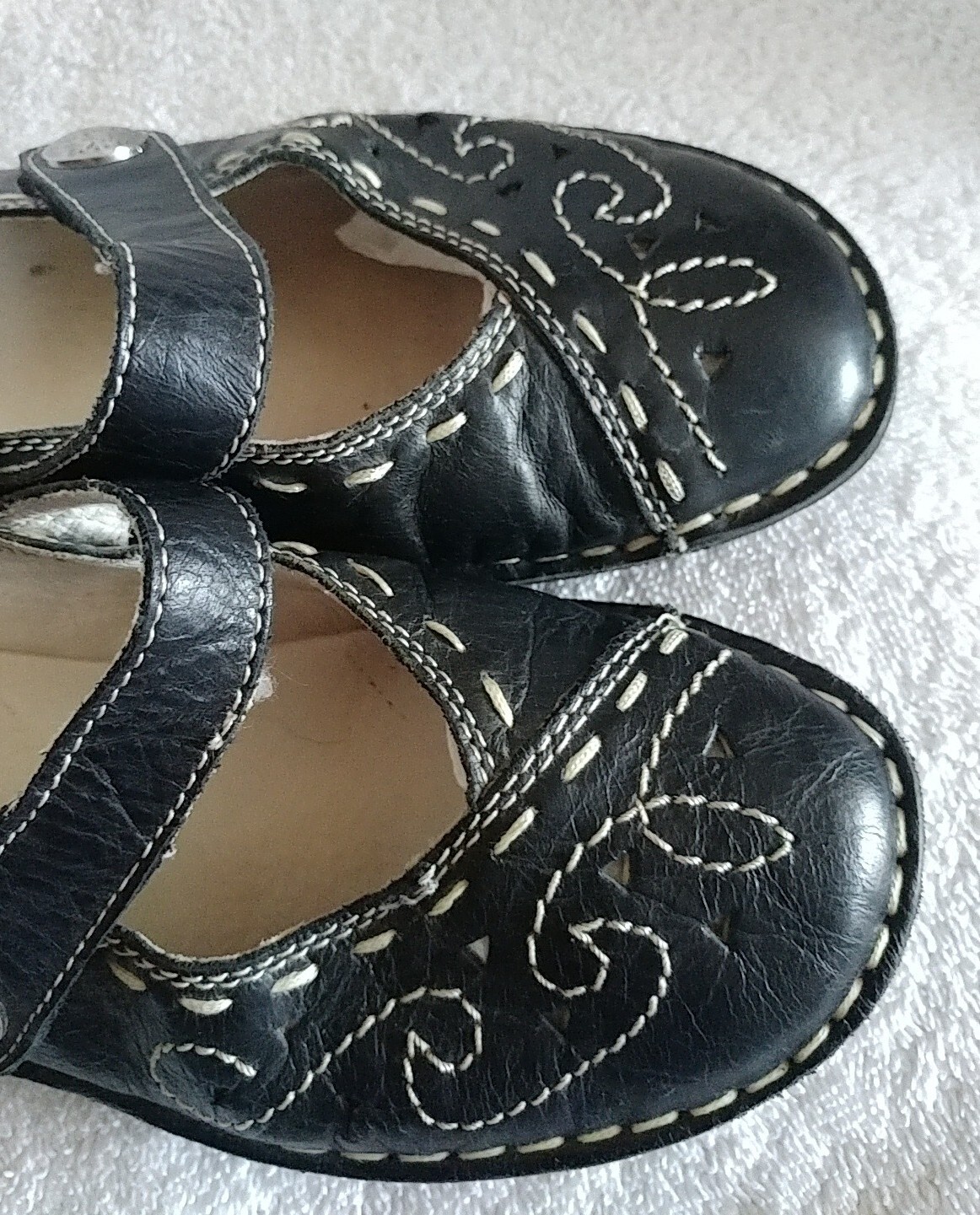 Spring Step Blk Open Back Adjustable Strap Mary J… - image 4