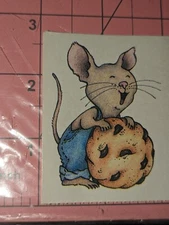 VINTAGE SCRATCH N SNIFF STICKER IF YOU GIVE A MOUSE A COOKIE Scholastic Chocolat