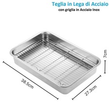 Tegame Per Pizza 32cm In Acciaio Antiaderente - Made In Italy - Foto 5