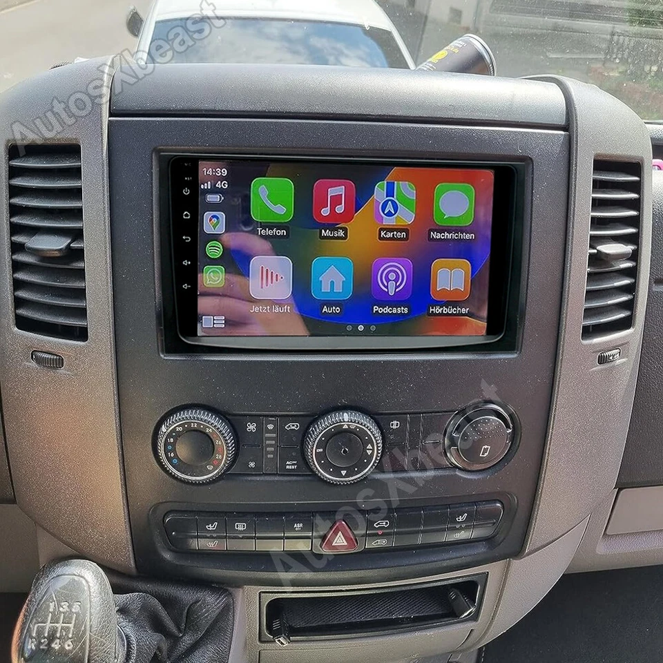 9" Wireless CarPlay Radio +Backup Cam For Mercedes Benz Sprinter 2500 2011-2017 Foto 3 de 4