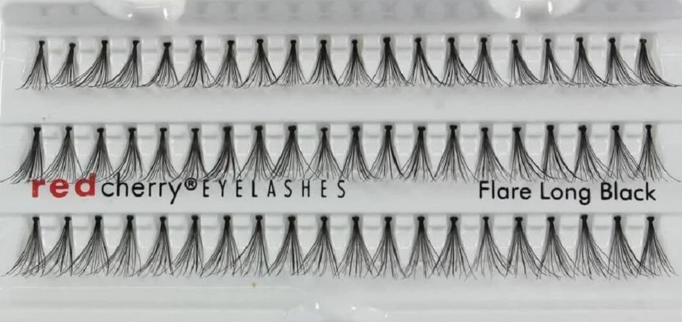 Red Cherry - Einzelwimpern #Flare L long black ca. 12mm in schwarz