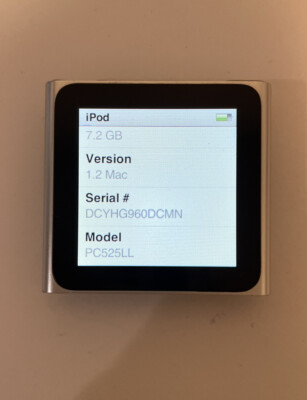 Apple iPod nano 6th Generation 8GB - Silver (MC525LL/A