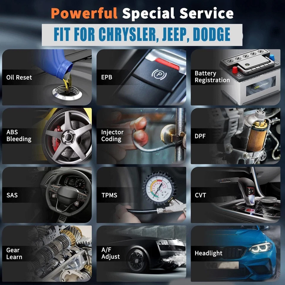 FOXWELL NT510Elite fit for Chrysler Jeep Dodge Scan Tool OBD2 Scanner Diagnostic - Image 3 of 4