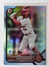 2022 Bowman 1st Edition Jonathan Mejia Sky Blue Foil #BD-186 St. Louis Cardinals