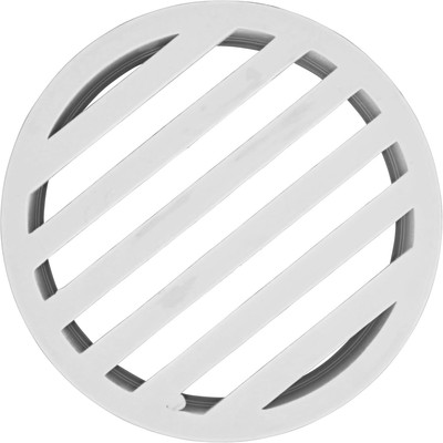 NDS 9P11, 4-Inch Round Grate, Fits Sewer & Drain Fittings, PVC, White 