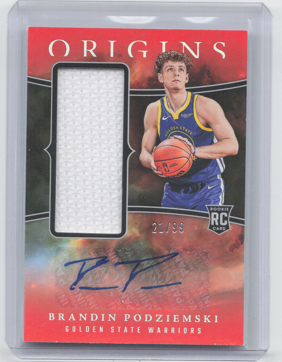 2023-24 Panini Origins Brandin Podziemski Red RC Jersey Auto 2023-24 Panini Origins Brandin Podziemski Red RC Jersey Auto