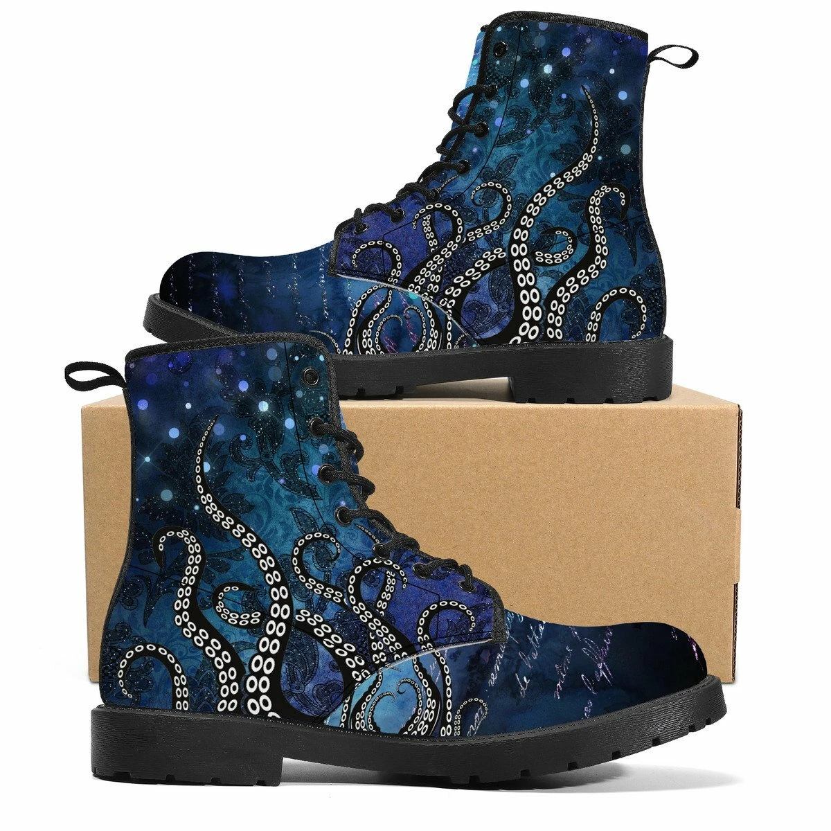 Kraken Winter Gothic Canvas Boots