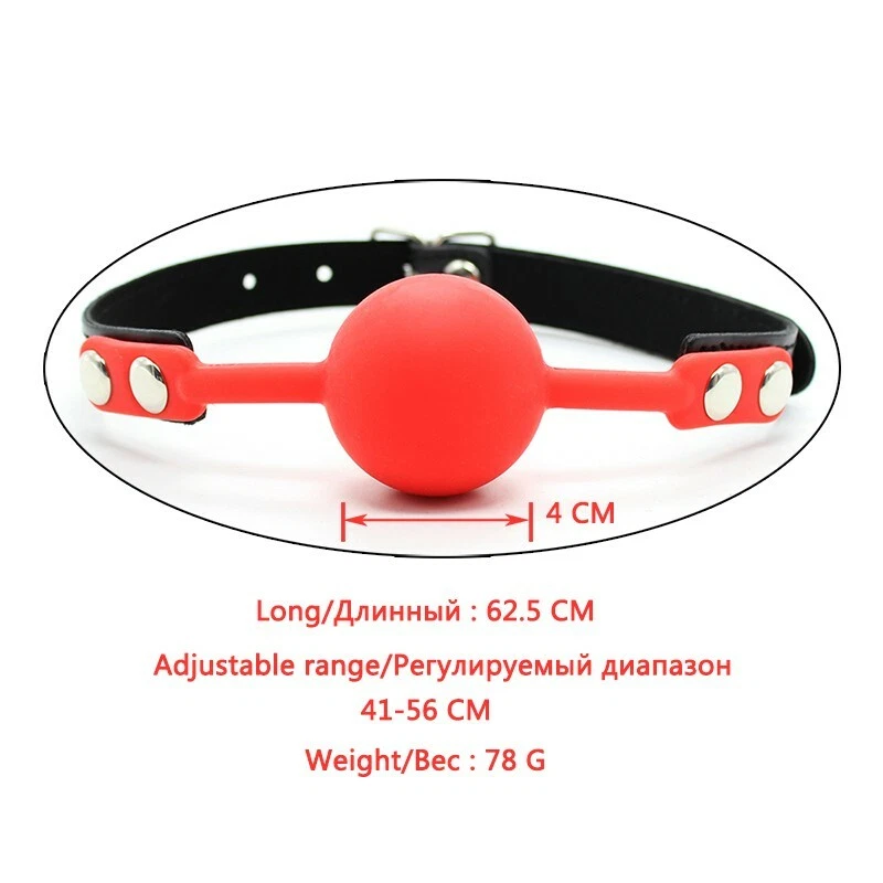 Silicone Open Mouth Ball Gag Breathable Oral Fixation Restraints Bondage BDSM US - Image 3 of 4