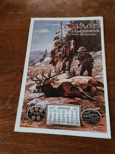 GREAT POSTERS OF THE GOLDEN AGE   SAVAGE AMMUNITION AND RIFLES ELK