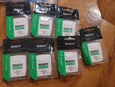 QTY 7 PK  Reach Mint Waxed Dental FlosS