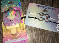 Claire s Unicorn Lip Gloss Backpack Clip Heart Bff Adj Bracelet Jewelry Set Lot