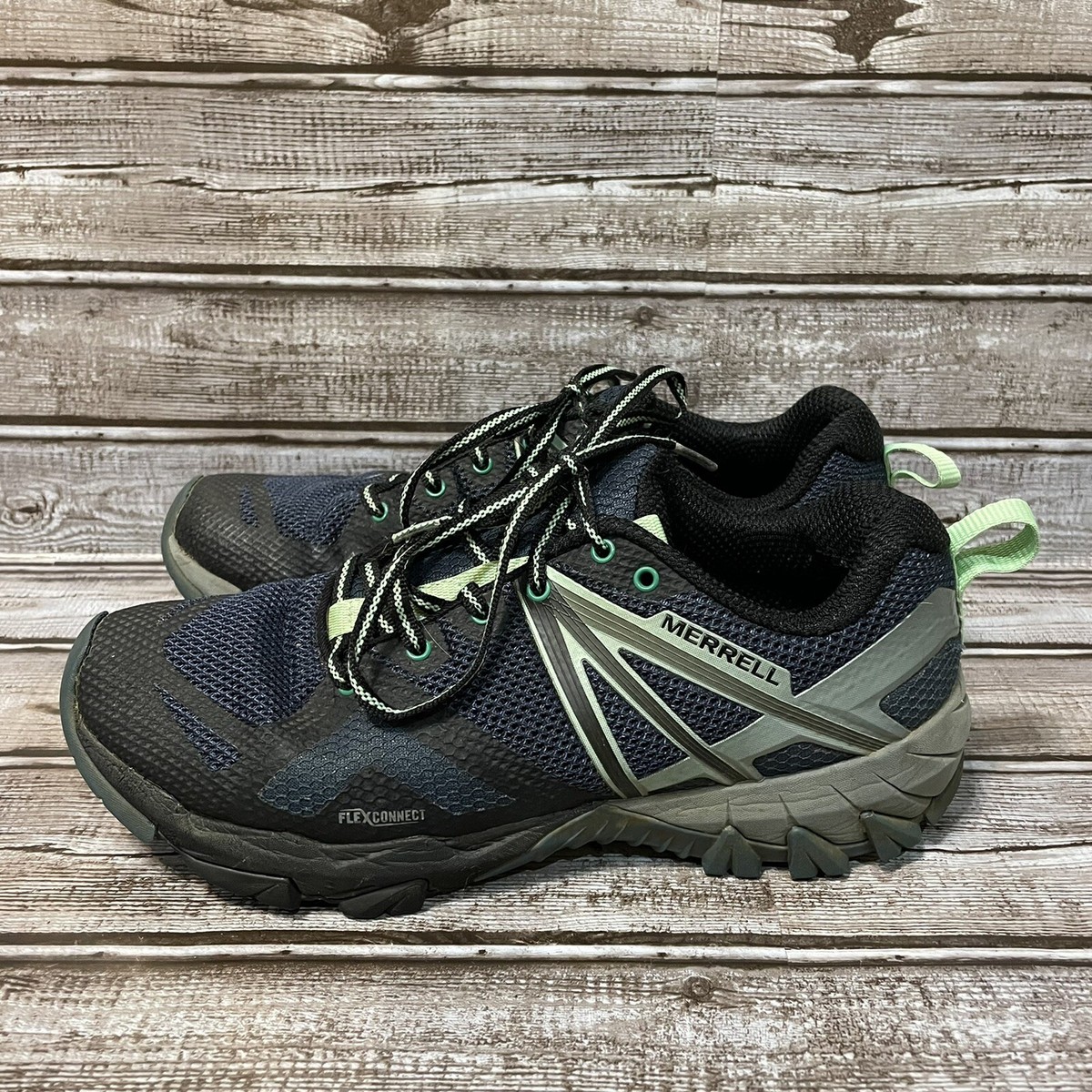 MERRELL Flex Connect Gray Black Trail Walking Hiking Shoes J12338
