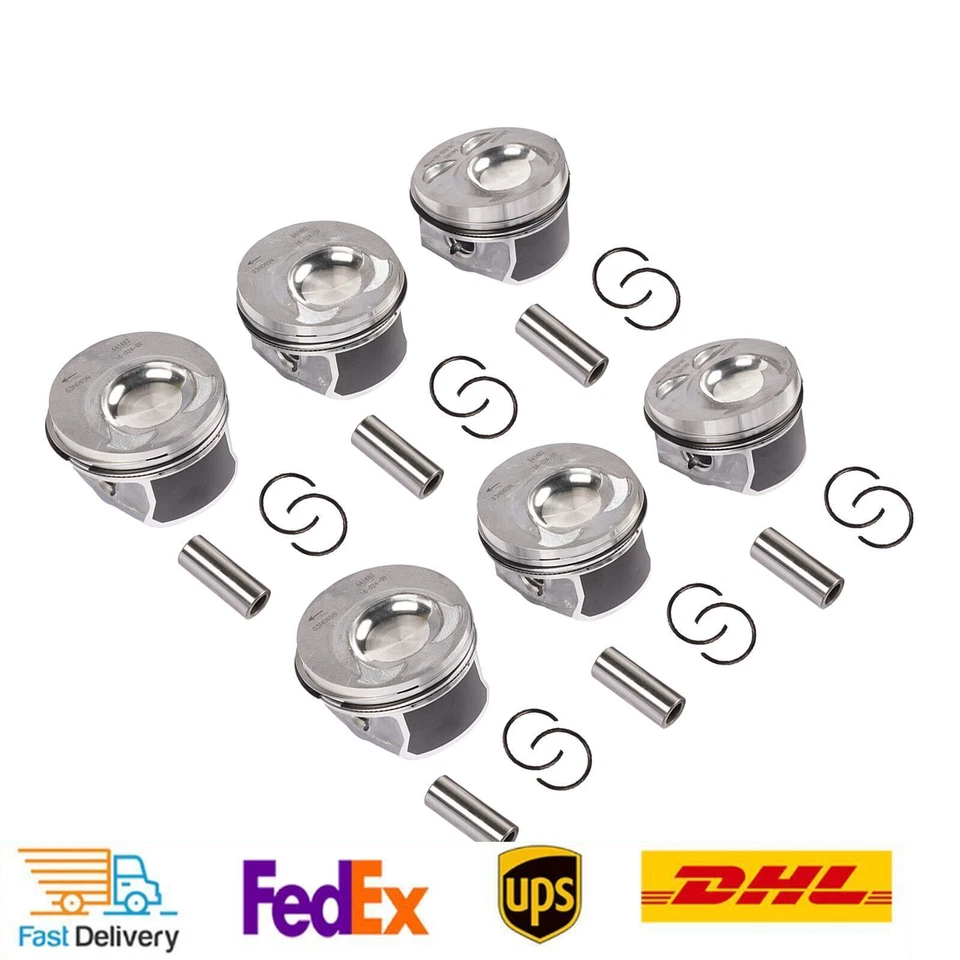 6x Pistons Rings Set For Audi Q7 VW Passat Touareg CC VR6 3.6L Engine 03H198151B - Image 2 of 4