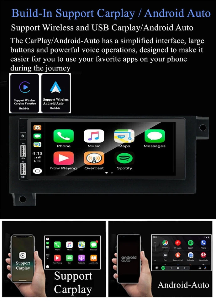 Android 13 Car Stereo For Chrysler Town & Country 1990-2000 CarPlay Radio - Image 4 of 4