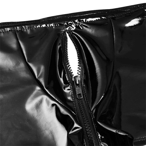 Men's Faux Leather Boxer Briefs Wet Look Trunks Underwear Lingerie Clubwear AU - Picture 28 of 31