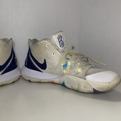 シューズ(男性用) NIKE Kyrie5 have a nike day white denim Nike Kyrie 5 Have A Nice Day 2019 Basketball Shoes Men's