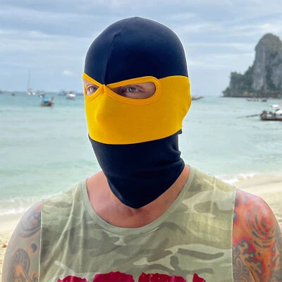 PGWEAR Sturmhaube Schwarz Gelb gestreift Maske Fußball Ultras Dresden Dortmund