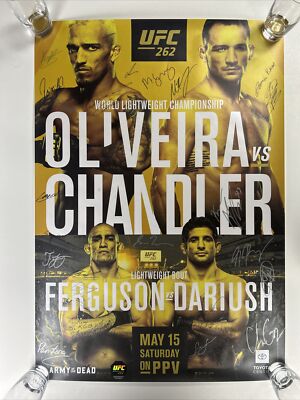 UFC 262 Signed Event Poster SBC Charles Oliveira Vs Michael