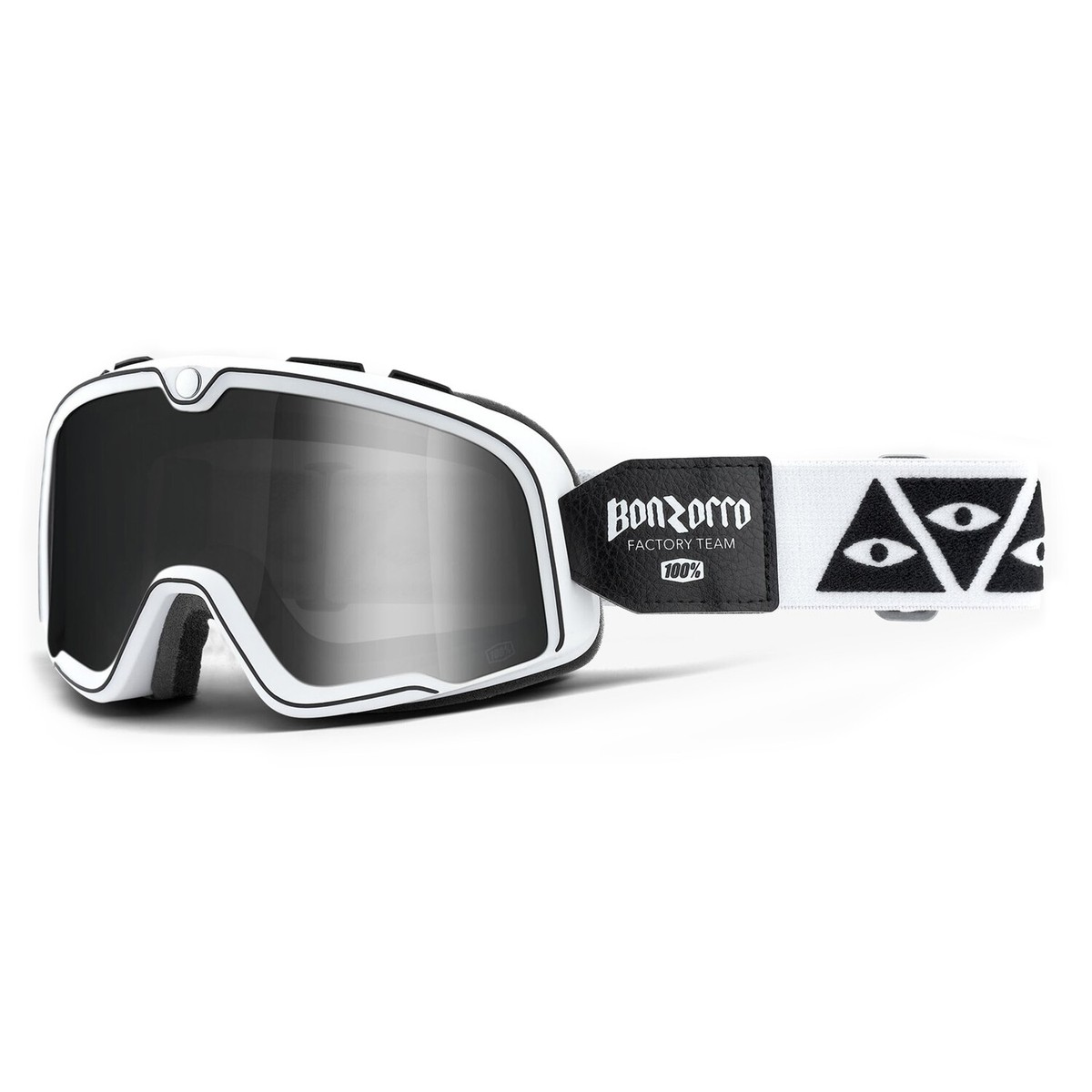 100% Barstow Goggles ホワイト/グレー 100% Barstow Goggles Motorcycle Enduro Snow ATV Moto