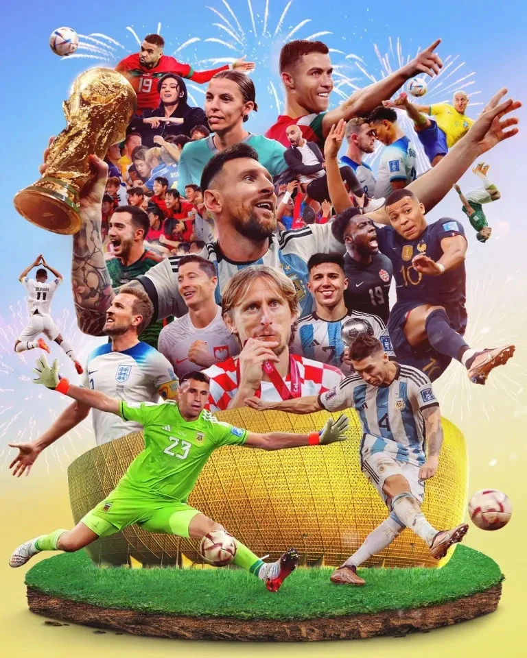 World Cup 2026 Poster Soccer Stars Wall Art