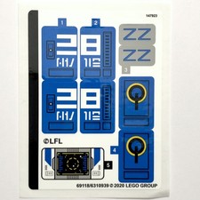 LEGO STICKER SHEET 75293 Star Wars Resistance I-TS Transport Galaxy's Edge