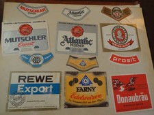 Bieretiketten alt Rewe Nagold Waldkirch Meckatz Dürren Allgäu Geislingen Bier