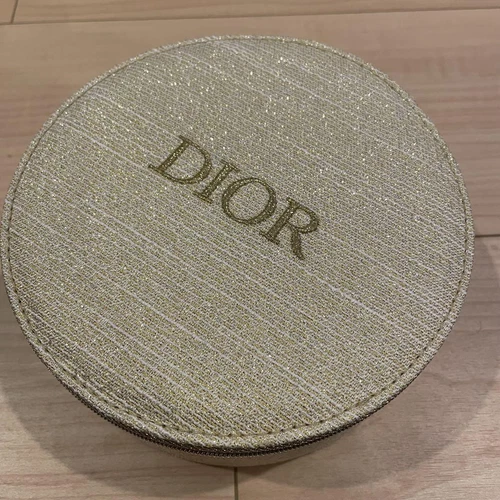 Pochette zippée Dior étoile avec miroir paillettes dorées tweed accessoire mode
