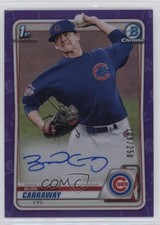 2020 Bowman Draft Chrome Picks Purple Refractor 108/250 Burl Carraway Auto 0co5