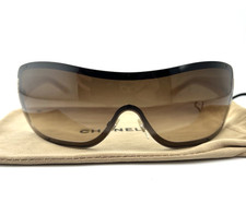 Vintage Chanel Women's Shield Sunglasses CHANEL Brown 4126 124/13 120 Authentic