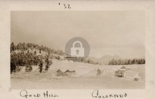 Foto postal de cabañas GOLD HILL CO Boulder Co Colorado RPPC copia