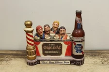 Vintage Pabst Blue Ribbon Beer Metal Barber Shop Quartet Display