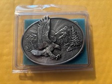 Siskiyou belt buckle, "The Eagle" vintage 1982 Pewter