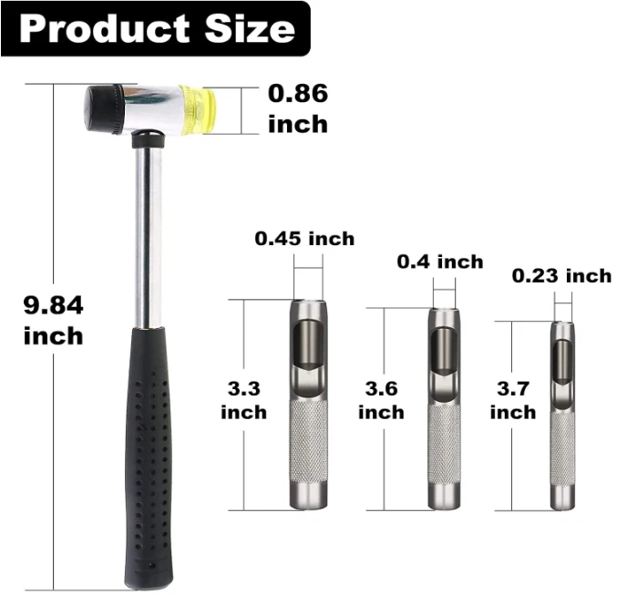 Kit de herramientas para perforar ojales de alta resistencia con prensa manual Foto 4 de 4