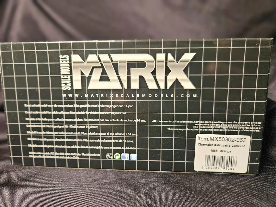 Matrix 1968 Chevrolet Astrovette Concept Orange 1:43 Scale Inv. #5311 - Image 4 of 4