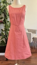Sz 2 J Crew 100% Silk Ruffle Hem Strapless Dress Coral Tea Satin Short Tank 90s