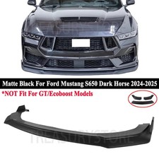 For Ford Mustang S650 Dark Horse 24-25 Gt Style Matte Black Front Bumper Lip Kit