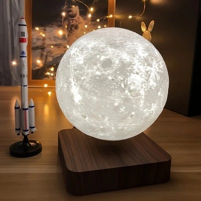 Schwebende Mondlampe magnetisch schwebend drehend Luna Nachtlicht 3 Farbmodus