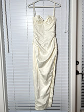 House of CB / Satin Ivory maxi dress / Size XS / New with Tag