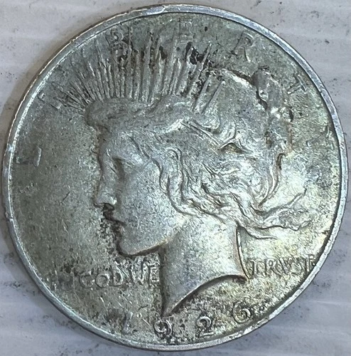 1926 Silver Peace Dollar Uncertified Very Fine Plus Circulated Condition
