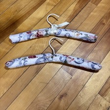 Vintage Padded Satin Lingerie Boudoir Clothes Hangers Closet