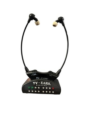 TV Ears 5.0 In-Ear Digital Wireless Hearing System 11741 Black Open Box