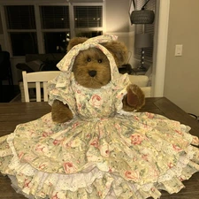 Vintage Linda Rick Once Upon A Bear Teddy Brenda Limited 23/500  Floral Dress 