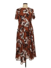 Simply Vera Vera Wang Women Brown Casual Dress L Petites