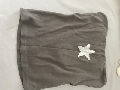 Subdued Bandeau Crop Top Cement Color Cute Star Line In Breast Area Size S