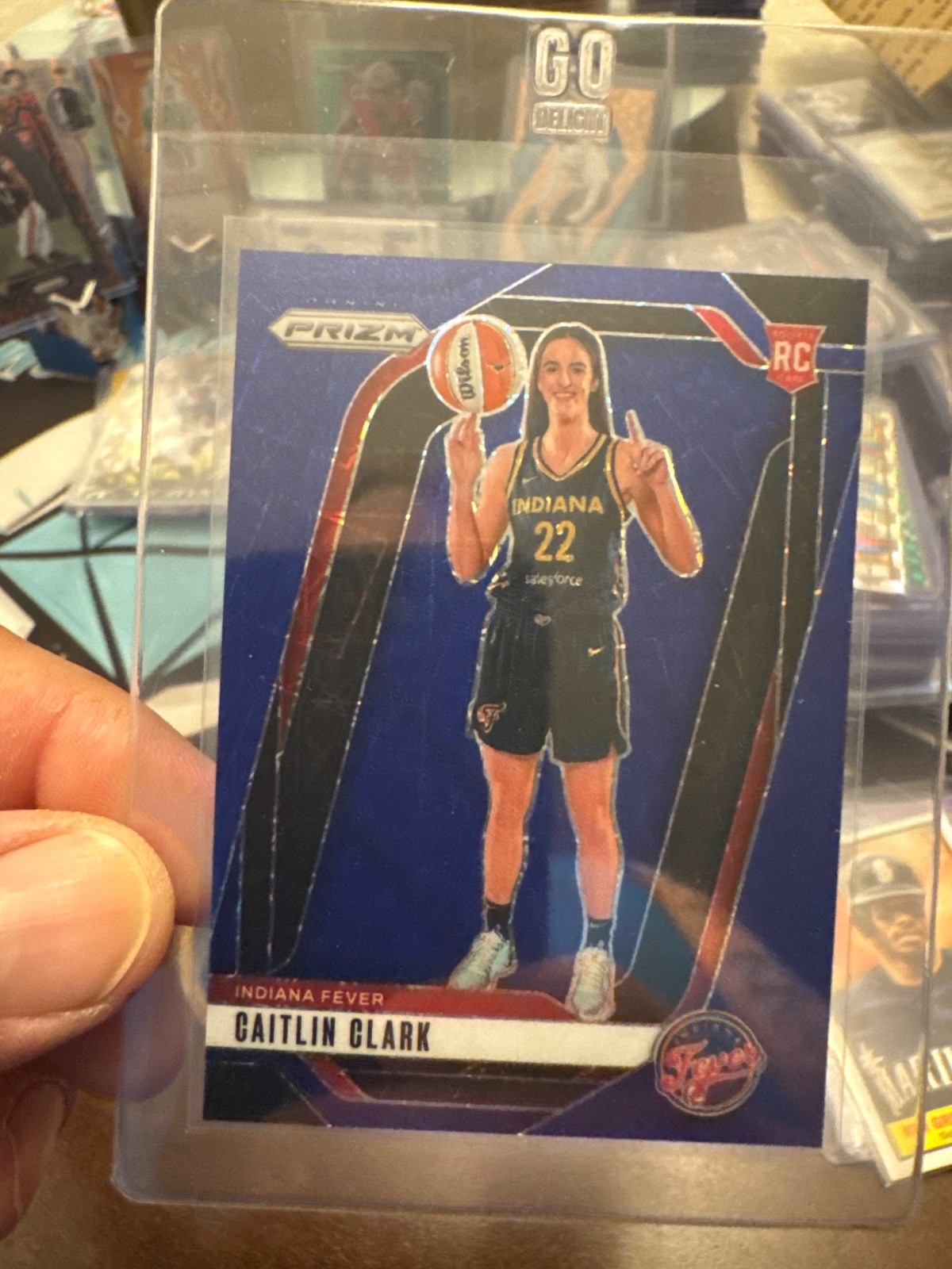Caitlin Clark - 2024 Panini Prizm WNBA Blue Velocity Variation #145 RC Fever