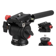 Tripod Fluid Head Pan Tilt Head with Arca Type Quick Release Plate and Handle...