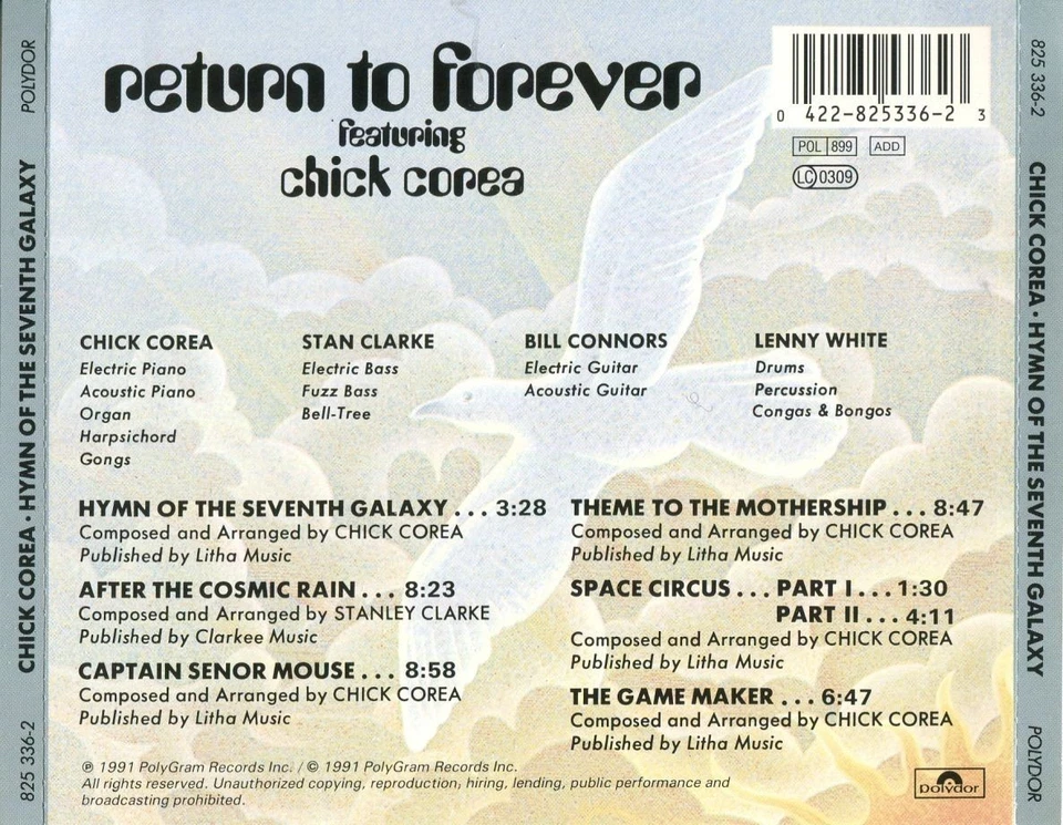 CD Return To Forever - Hymn Of The Seventh Galaxy (1973) - Bild 2 von 2