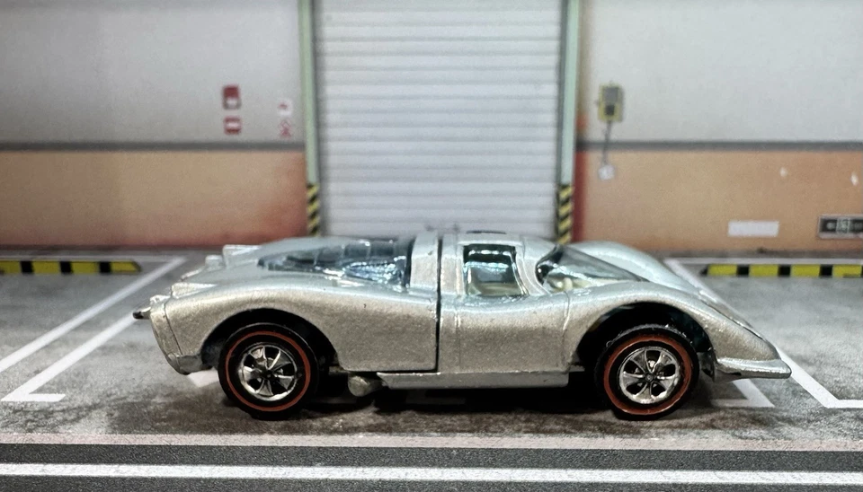 Porsche 917 gris esmaltado vintage Hot Wheels Redline 1970 en muy buen estado versión EE. UU. Foto 4 de 4